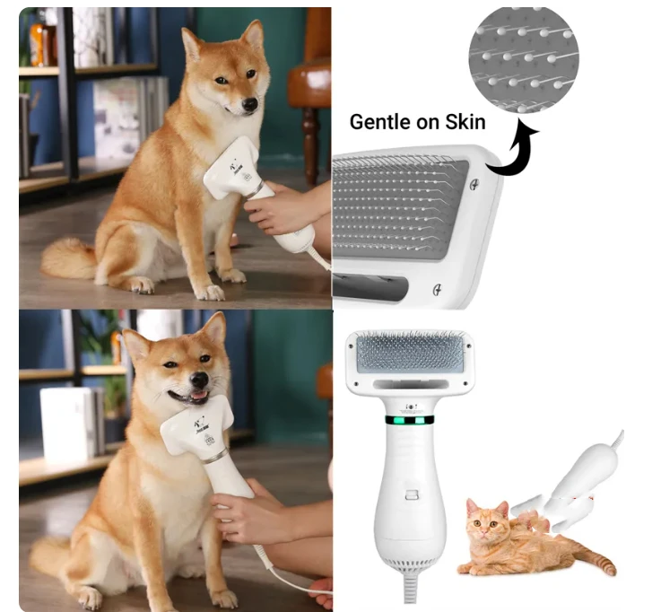 Cepillo Secador 2 en 1 Para Mascotas